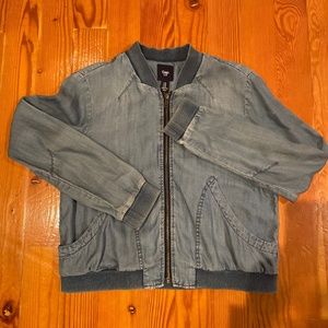 Denim bomber jacket